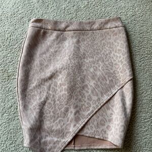 JustFab Blush Animal Print Midi Skirt y2k sexy